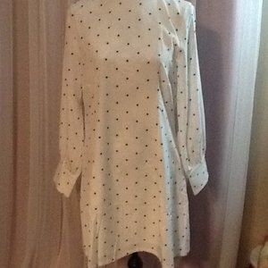 Unique Vintage polka dot midi dress